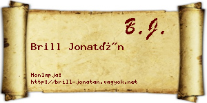 Brill Jonatán névjegykártya